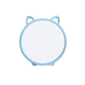 Espelho de Mesa Redondo Azul Gatinho