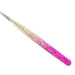 Pinça Tools reta rosa com dourado