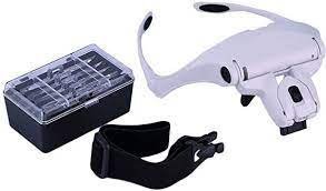 Lupa com lanterna oculos