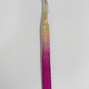 Pinça Tools curva rosa com dourado
