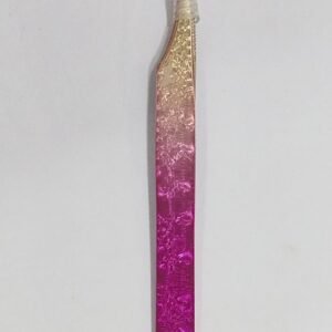 Pinça Tools semi reta rosa com dourado
