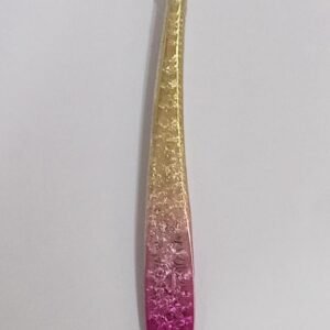 Pinça Tools semi curva rosa com dourado