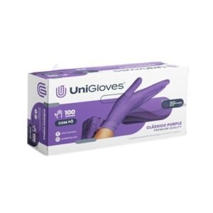 Luva UNIGLOVES Purple Clássica c/Pó (Tam G)