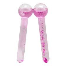 Mini Esfera Cromoterapia c/Glitter - Rosa