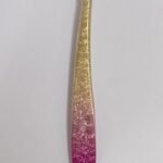 Pinça Tools semi curva rosa com dourado