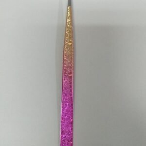 Pinça Tools semi reta rosa com dourado