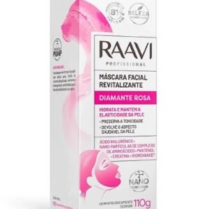 Máscara Facial Raavi Revitalizante Diamante Rosa 110g