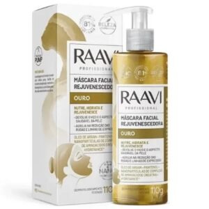 Máscara Facial Raavi Rejuvenescedora Ouro 110g