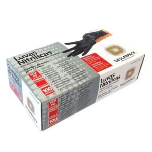LUVA NITRILICA DESCARPACK C/100 TAM M preta