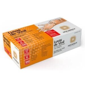 LUVA VINILICA DESCARPACK C/100 TAM M transparente