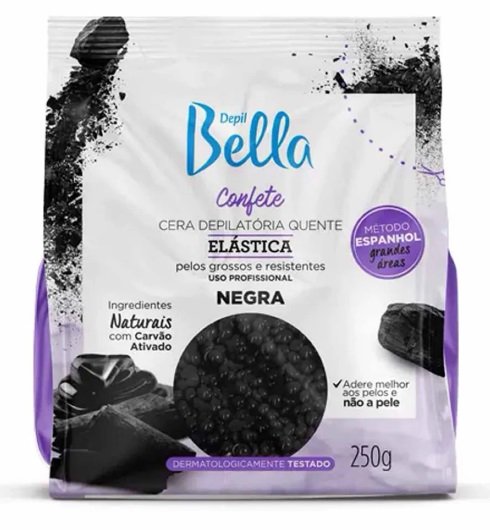 Cera depilbella Confete Negra 250g