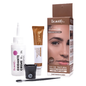 Kit Tintura Profissional Beautify Pro Castanho Claro